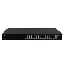 Milesight 24 Port Unmanaged Network Switch with 24 PoE Ports plus 2 Uplink Ports and 2 SFP Ports - MS-S0424-GF