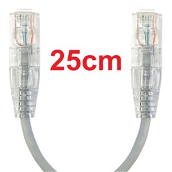 Neptune Cat6 Ultra-Thin Patch Lead, 25cm, White