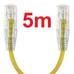 Neptune Cat6 Ultra-Thin Patch Lead, 5m, Yellow