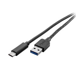 Neptune USB-A to USB-C 2.0m Cable, Black, 5Gbps