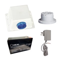 Neptune Alarm Accessory Kit, includes Box Siren, Top Hat Piezo, 18VAC Power Supply and 12VDC 7A Battery