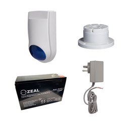 Neptune Alarm Accessory Kit, includes Slimline Strobe/Siren, Top Hat Piezo, 18VAC Power Supply and 12VDC 7A Battery