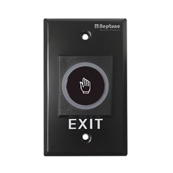 Neptune Touchless Exit,ANSI,NO/NC/C,LED,0.7mm SS,12-24V,BLACK