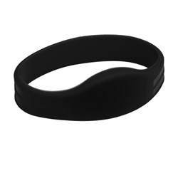 Neptune Silicone Wristband, HID Format, T5577, Black, Medium