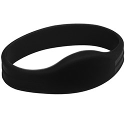 Neptune Silicone Wristband, HID Format, T5577, Black, Extra Large