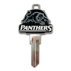 370008 PENRITH PANTHERS NRL LW4 UNCUT SILVER COLOURED 3D HOUSE DOOR KEY 