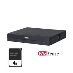 Dahua WizSense AI Series 8 Channel NVR with 8 PoE Ports, 1 HDD Bay, installed with 4TB HDD - DHI-NVR4108HS-8P-AI/ANZ-4T