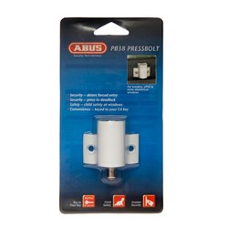 ABUS PRESS BOLT PB38 LW4 DP REKEYABLE WHT