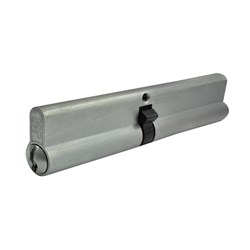 PROTECTOR Euro Double Cylinder with Fixed Cam LW4 Profile KD Satin Chrome 140mm - PCD140-5P-KD-SCP