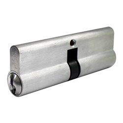 PROTECTOR Euro Double Cylinder with Fixed Cam LW4 Profile KA Satin Chrome 90mm - PCD90-5P-KA-SC