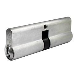 PROTECTOR Euro Double Cylinder with Fixed Cam LW4 Profile KD Satin Chrome 90mm - PCD90-5P-KD-SC