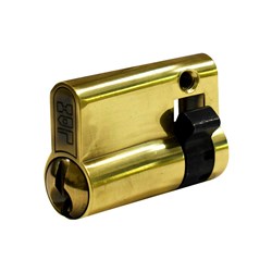 PROTECTOR Euro Half Cylinder with Fixed Cam LW4 Profile KA Polisheded Brass 35mm - PCS35-5P-KA-PB