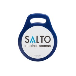 SALTO DESFire 4K FOB, BLUE FRAME WHITE CENTRE PKT = 10