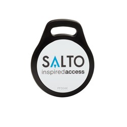 SALTO DESFire 4K FOB, BLACK FRAME WHITE CENTRE PKT = 10