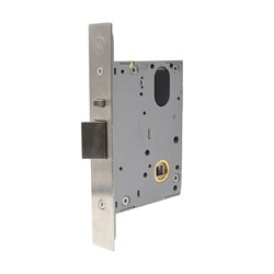 Parasol Mortice Lock, 60mm Backset with 33 Degree Hub Rotation and 8mm Spindle, Satin Stainless Steel Finish
