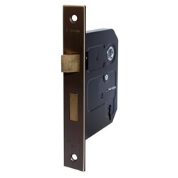 PROTECTOR 757 Series 3 Lever Mortice Sash Lock Pitch 57mm Backset 58mm Antique Brass - 717-3.0-ABH