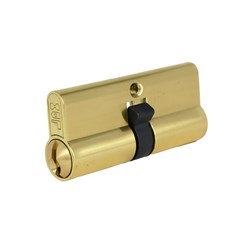 PROTECTOR Euro Double Cylinder with Fixed Cam LW4 Profile KD Polished Brass 70mm - PCD705P-KD-PB