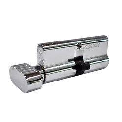 PROTECTOR Euro Privacy Cylinder with Fixed Cam Turn and Emergency Release Chrome Plate 70mm - PTE70-CP