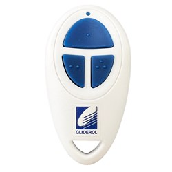 Gliderol Garage Door Remote with 3 Buttons in White with Blue Buttons - TM390 Gen II