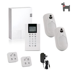 RISCO WiComm Pro WiFi Alarm Kit with Wireless Panda Keypad, 2x Wireless eyeWave Pet Friendly Camera PIRs and 2x Panda Keyfobs