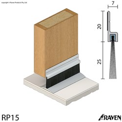 RAVEN BRUSH STRIP RP15x1000MM  CA