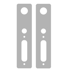 ADI Cover Plate for Salto XS4 escutcheon 65mm wide in Brushed Stainless Steel Packet of 2
