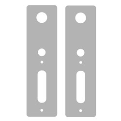 ADI Cover Plate for Salto XS4 escutcheon 90mm wide in Brushed Stainless Steel Packet of 2