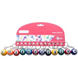 SILCA KEY RING NOVELTY POOL BALL PK12