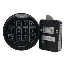 Securam ScanLogic Keypad SECSCANB with SECEL0601ENSCAN Swingbolt Lockbody Kit