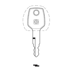 Silca Key Blank for Hitachi and Other Earthmoving Equipment Precut to K250 - HIT1R