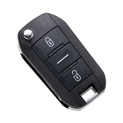 Silca Remote Key Blank with 3 Buttons HU83 Blade and ID49-1E Chip to suit Peugeot Citroen Fiat