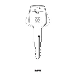 Silca Key Blank for Komatsu and Other Earthmoving Equipment Precut to 777 - KOM2