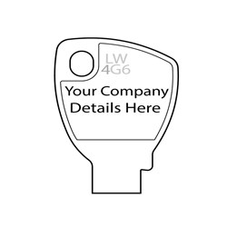 Silca Coined LW4 Key Blank with Teardrop Head for 5 Pin Lockwood Cylinders