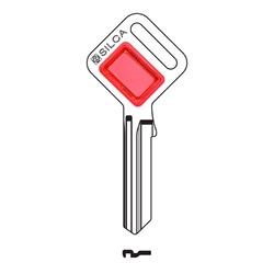 Silca Taggy LW5 Key Blank with Customisable Plastic Head Red Insert