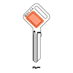 Silca Taggy LW5 Key Blank with Customisable Plastic Head Orange Insert