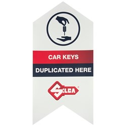 SILCA CAR KEY FLOOR STICKER (WHITE)