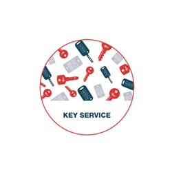 SILCA MARKETING STICKER ROUND KEY SERVICE 30CM