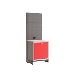 Silca Point Shop Display Unit Single Cabinet with Backing Board and Door 69cm - ASP3001