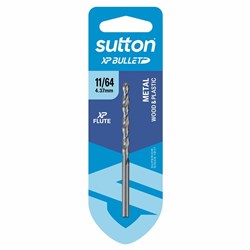 Sutton XP Bullet Jobber Drill D220 11/64In HSS Carded - D220H0437