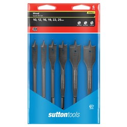 Sutton SupaBore Spade Bit, 6 Piece Set - D501SS6W