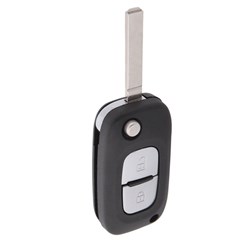 Silca Automotive Key and Remote Complete Replacement Flip Shell for Renault 2 Button VA2 Profile VA2ERS2
