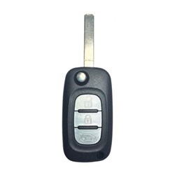 Silca Automotive Key and Remote Complete Replacement Flip Shell for Renault 3 Button VA2 Profile VA2ERS8