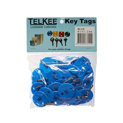 TELKEE NUMBERED KEY TAGS #151-200 BLUE ROUND