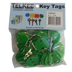 TELKEE KEY TAGS #1-50 GREEN ROUND