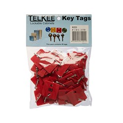 TELKEE KEY TAGS #101-150 RED SQUARE