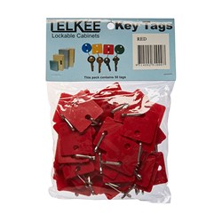 TELKEE BLANK KEY TAGS RED SQUARE Pkt 50