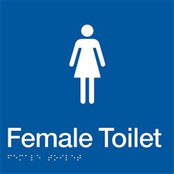 TTSM SIGN FEMALE TOILET  WHT/BLU