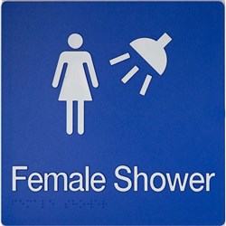 TTSM SIGN FEMALE TOILET &   SHOWER WHT/BLU