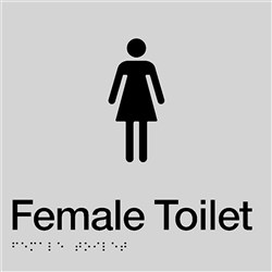 TTSM SIGN FEMALE TOILET   BLK/SIL