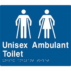 TTSM SIGN UNISEX AMBULANT   TOILET WHT/BLU